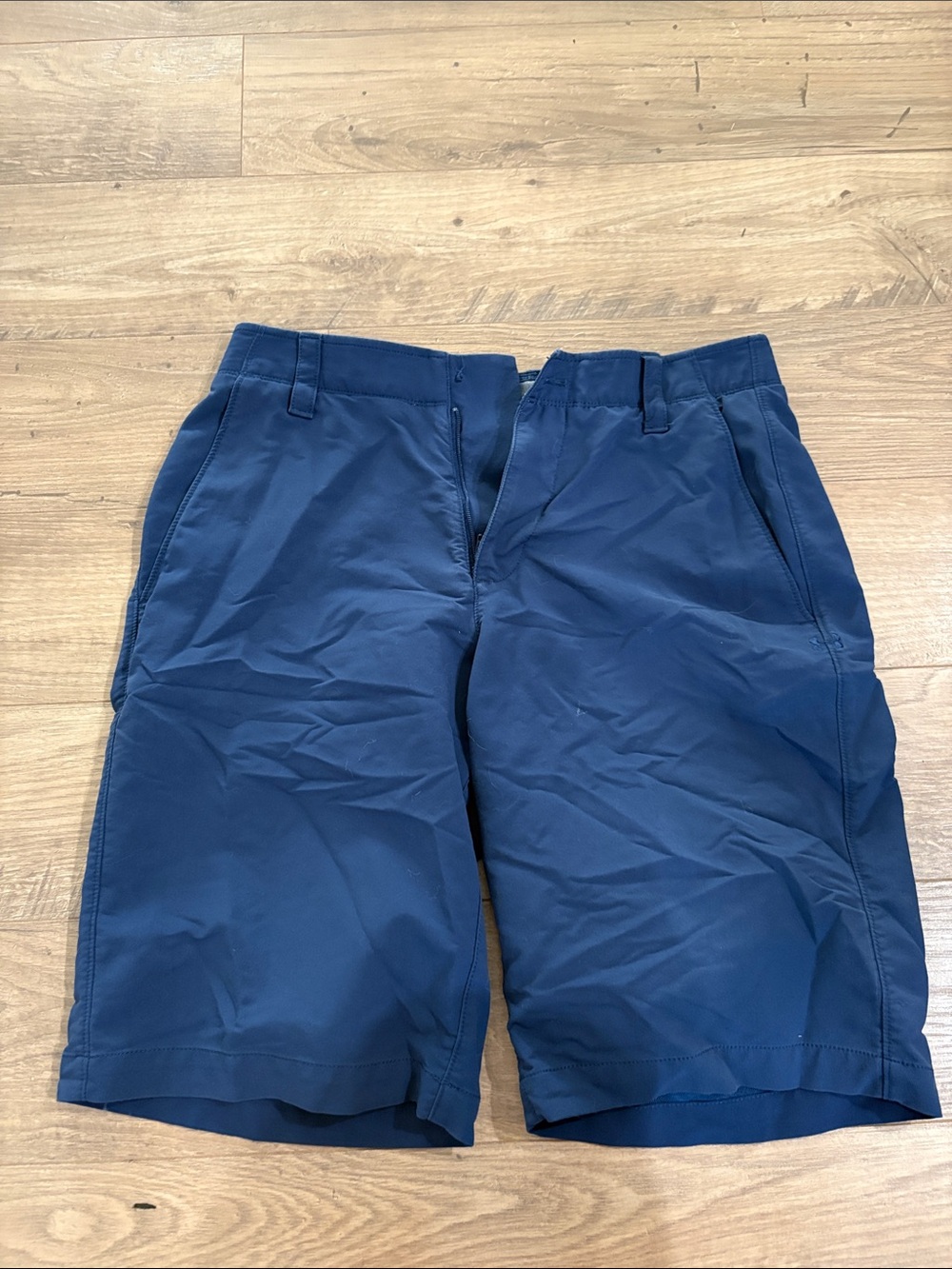 Under Armour Men's Navy Flat-Front Golf Shorts